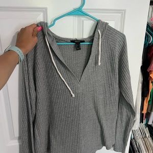 Forever 21 grey waffle knit long sleeve